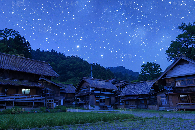 灿烂星空夜景星辰素材