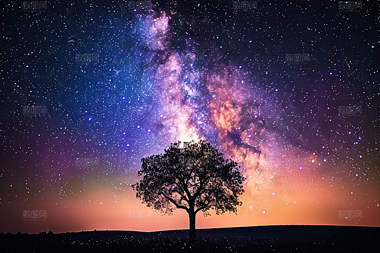 灿烂星空唯美梦幻素材
