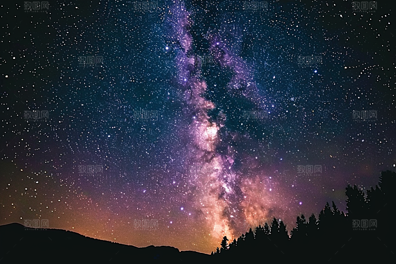 灿烂星空唯美宇宙素材