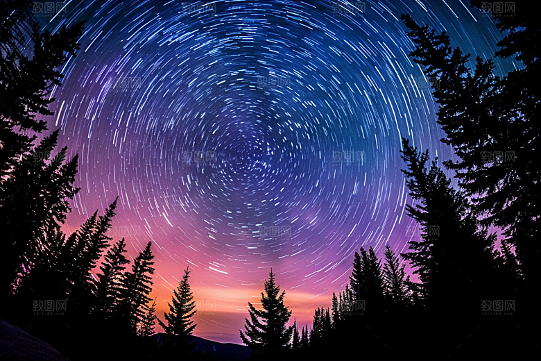 灿烂星空太阳系夜晚素材