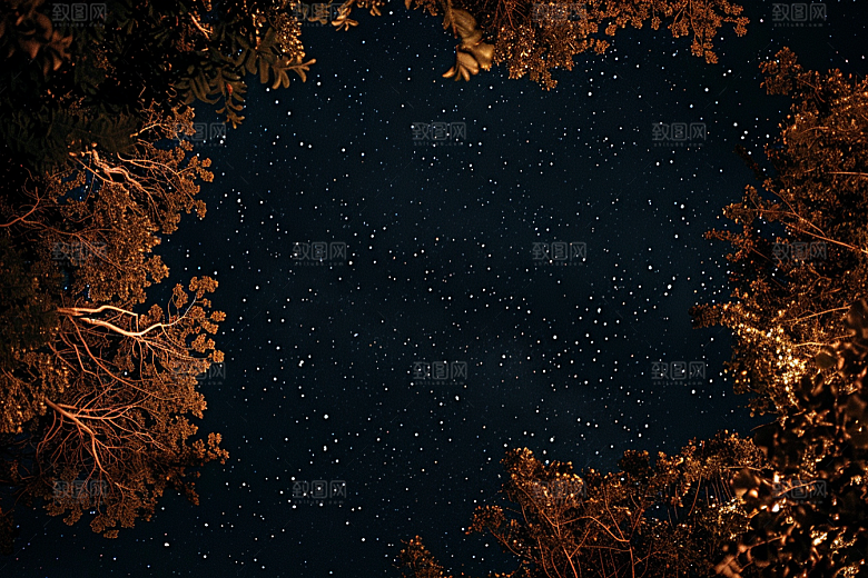 灿烂星空夜景太阳系素材