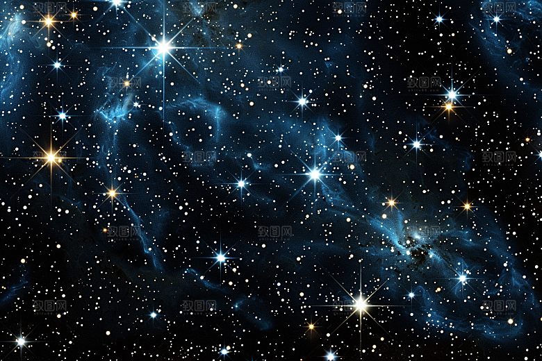 灿烂星空梦幻银河素材