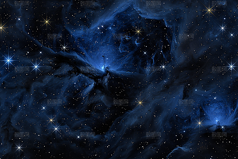 灿烂星空浪漫银河素材