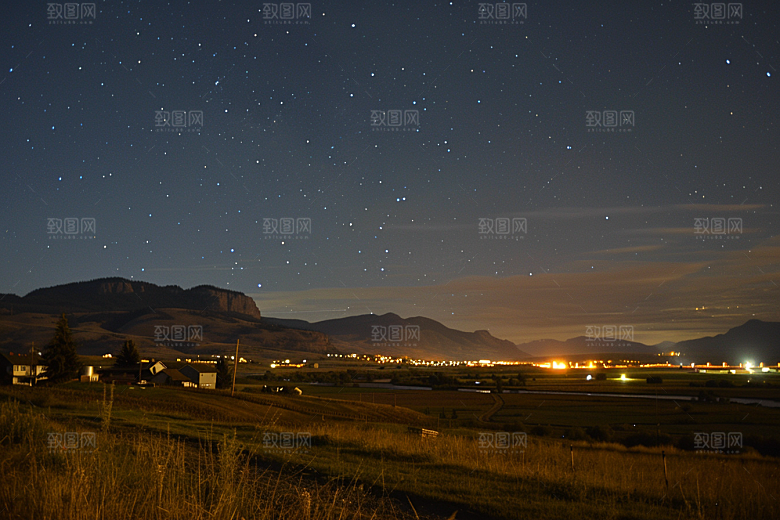 灿烂星空宇宙夜景素材