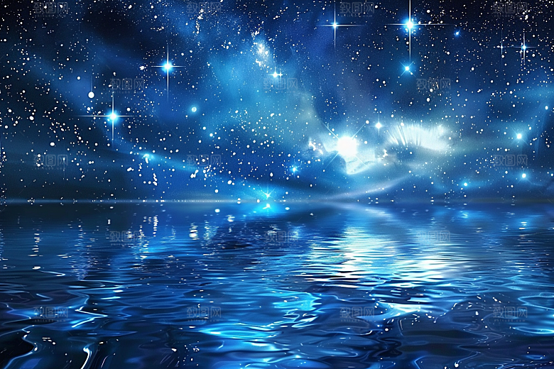 灿烂星空高清夜景素材