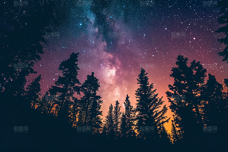 灿烂星空太阳系高清素材