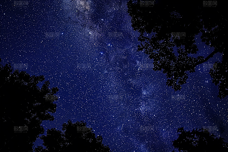 灿烂星空天空浪漫素材
