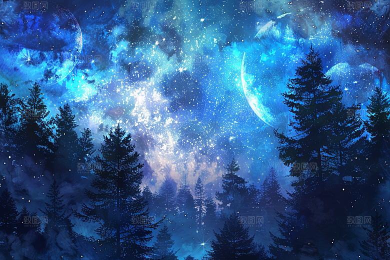 灿烂星空宇宙高清素材