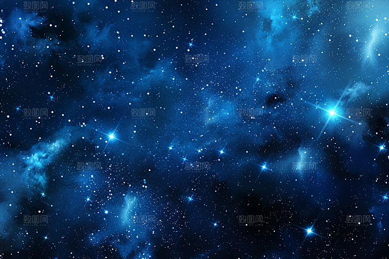 灿烂星空星辰夜景素材
