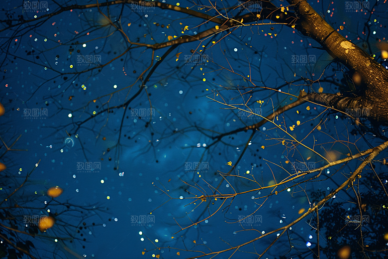 灿烂星空夜景宇宙素材