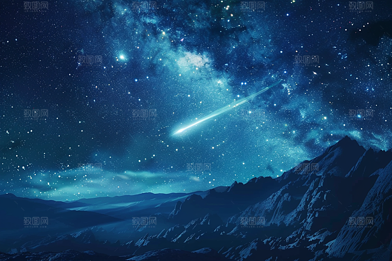 灿烂星空宇宙夜晚素材