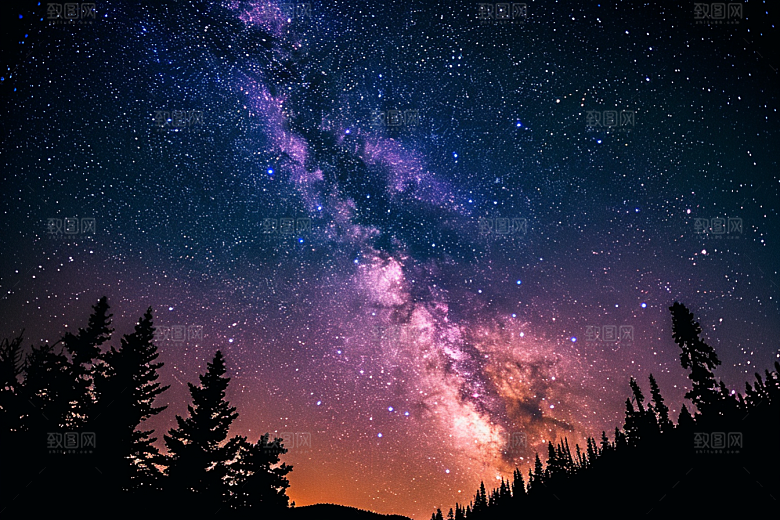 灿烂星空浪漫天空素材