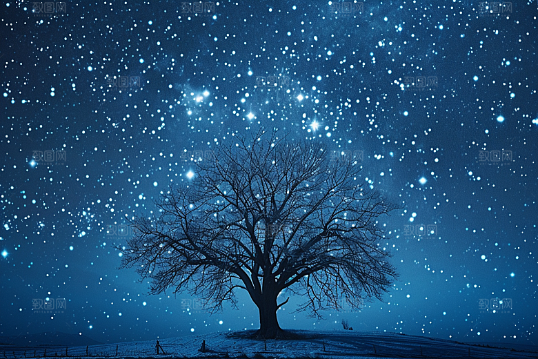 灿烂星空星辰浪漫素材