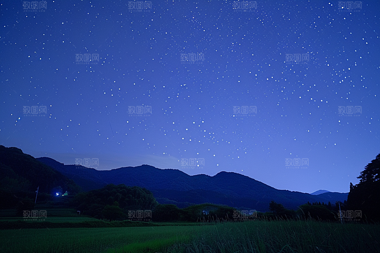 灿烂星空天空夜景素材