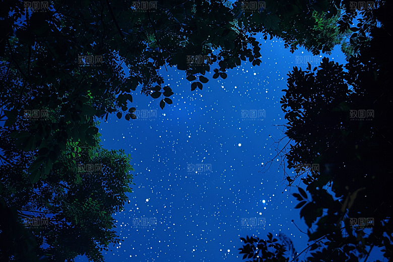 灿烂星空太阳系银河素材
