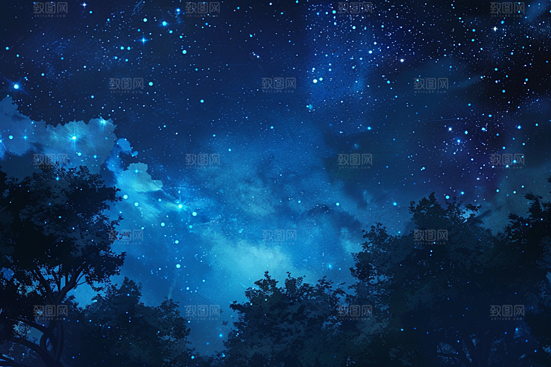 灿烂星空浪漫天空素材