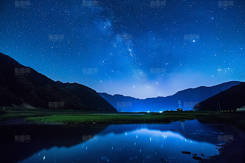 灿烂星空天空浪漫素材