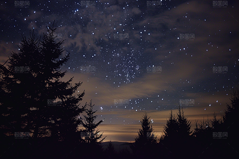 灿烂星空浪漫天空素材