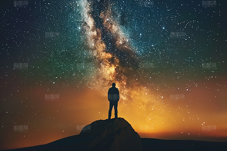 灿烂星空星辰浪漫素材