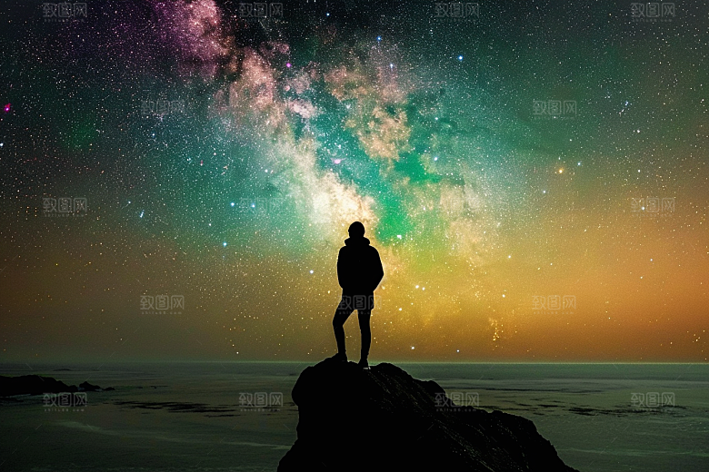 灿烂星空银河唯美素材