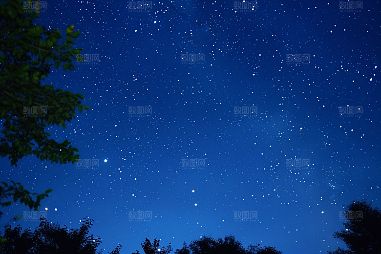 灿烂星空浪漫高清素材