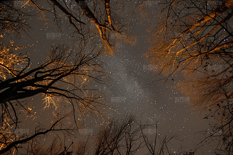 灿烂星空星辰夜晚素材
