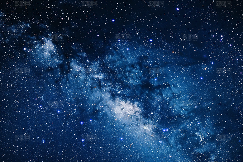 灿烂星空夜景银河素材