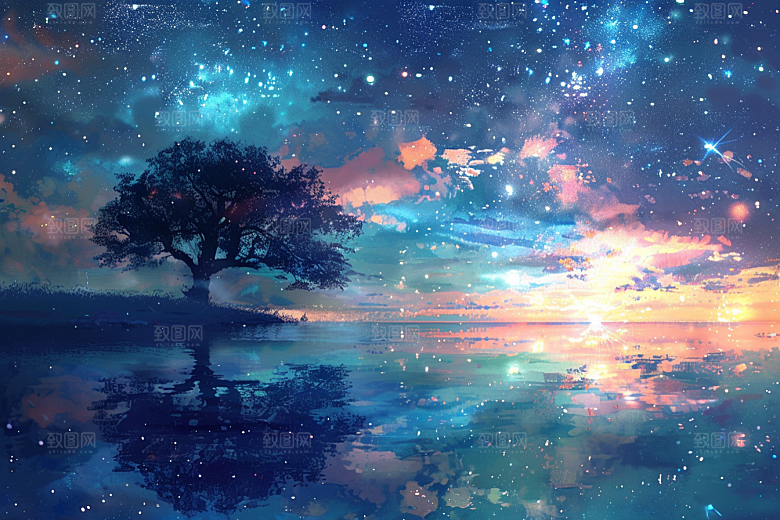 灿烂星空高清唯美素材