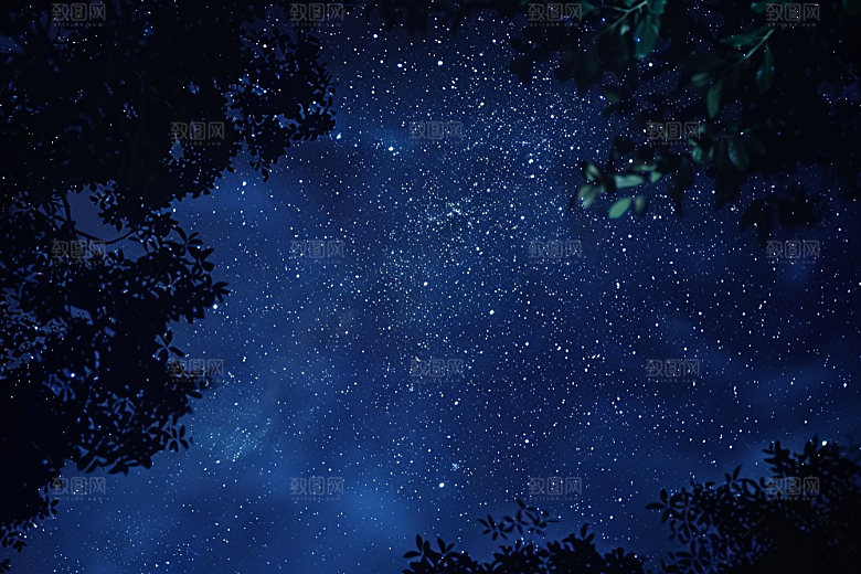 灿烂星空银河浪漫素材