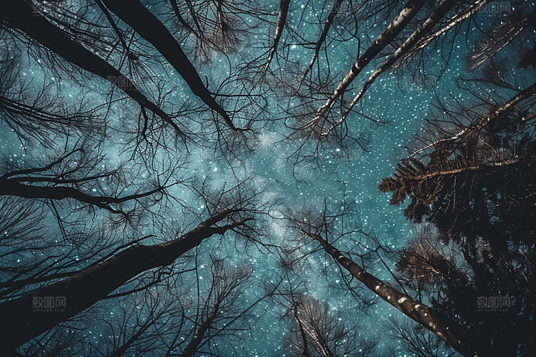 灿烂星空梦幻星辰素材