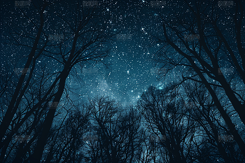 灿烂星空高清夜晚素材
