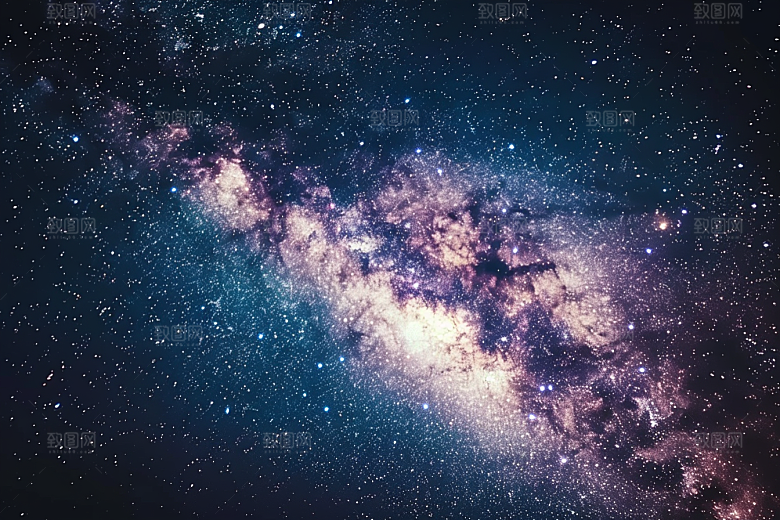 灿烂星空夜晚天空素材