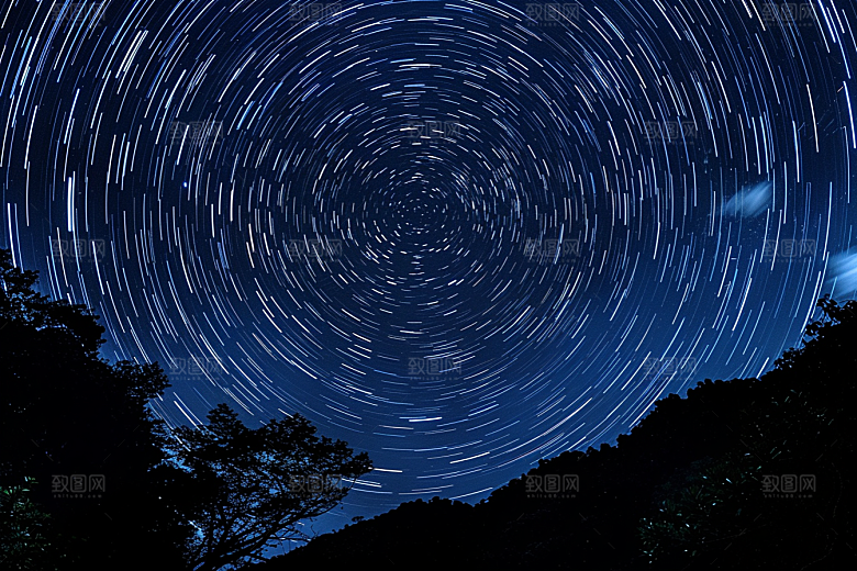 灿烂星空高清夜景素材