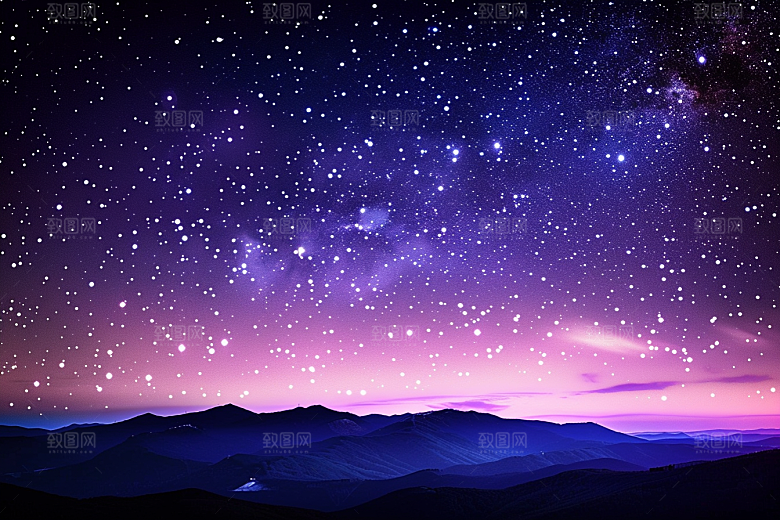 灿烂星空唯美星辰素材