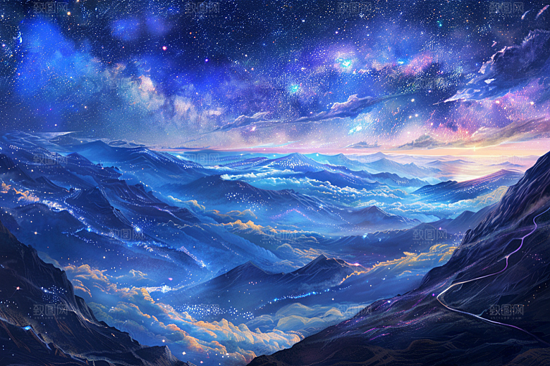 灿烂星空宇宙银河素材