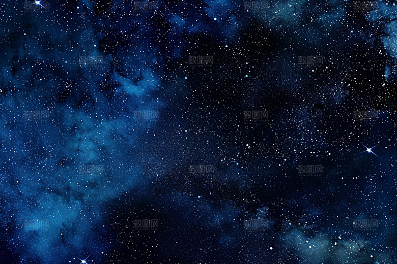 灿烂星空唯美银河素材