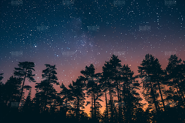 灿烂星空高清浪漫素材