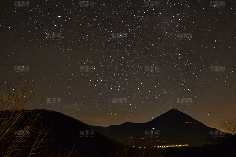 灿烂星空夜晚太阳系素材
