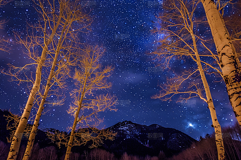 灿烂星空唯美星辰素材
