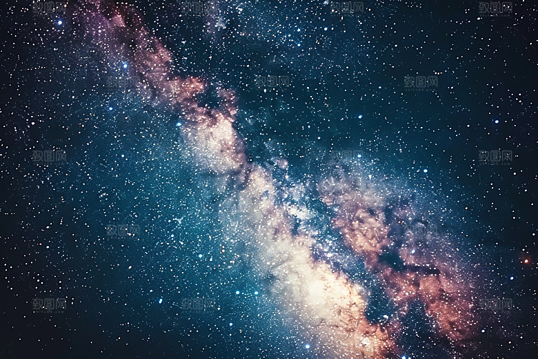 灿烂星空唯美夜景素材