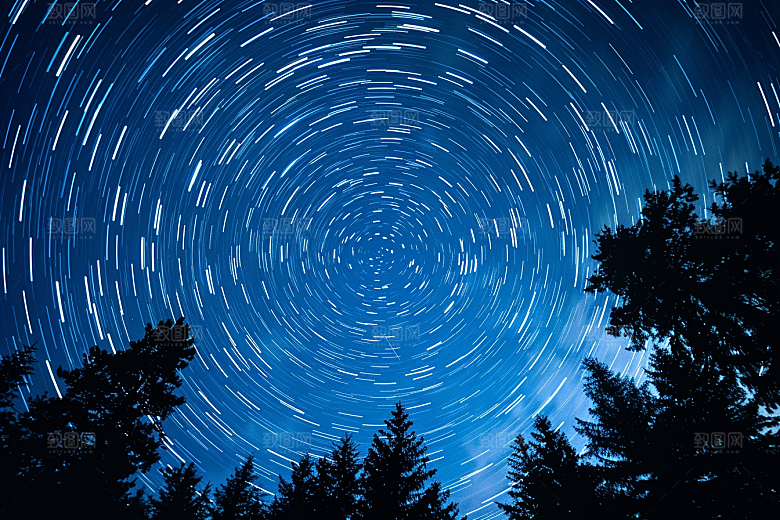 灿烂星空夜景夜晚素材