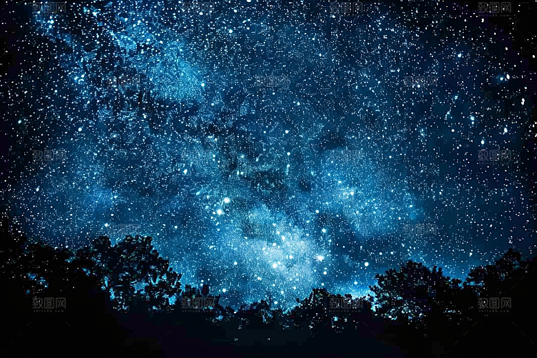 灿烂星空天空夜晚素材