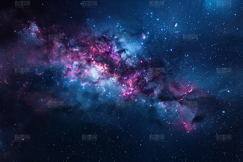 灿烂星空浪漫银河素材