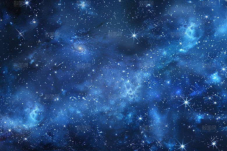 灿烂星空星辰浪漫素材
