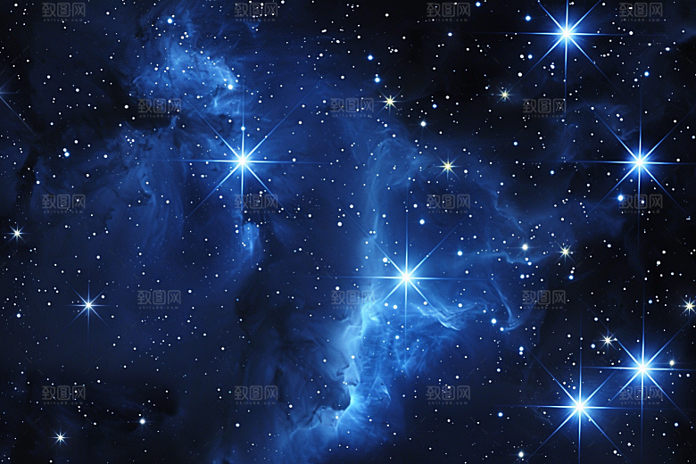 灿烂星空夜晚梦幻素材