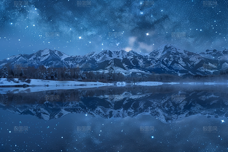 灿烂星空浪漫夜晚素材