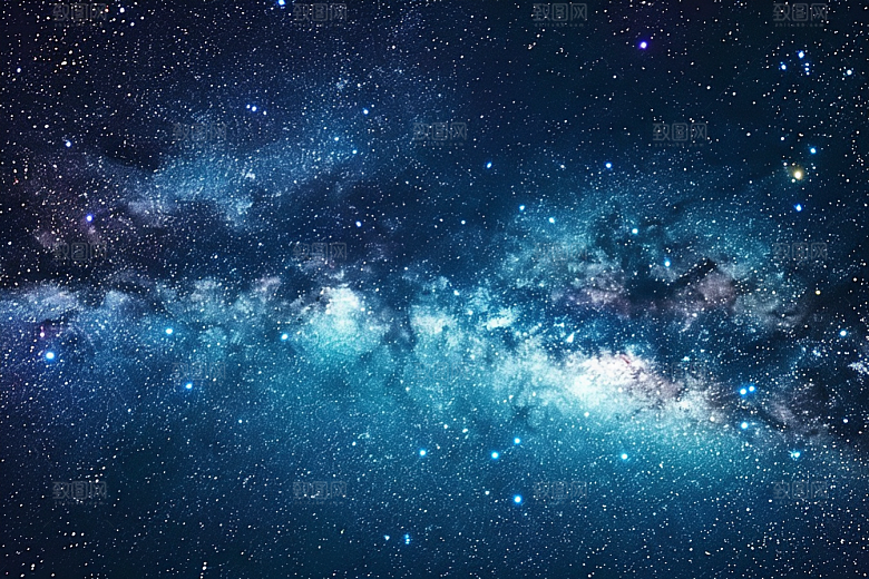 灿烂星空夜晚太阳系素材