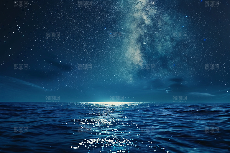 灿烂星空夜景宇宙素材