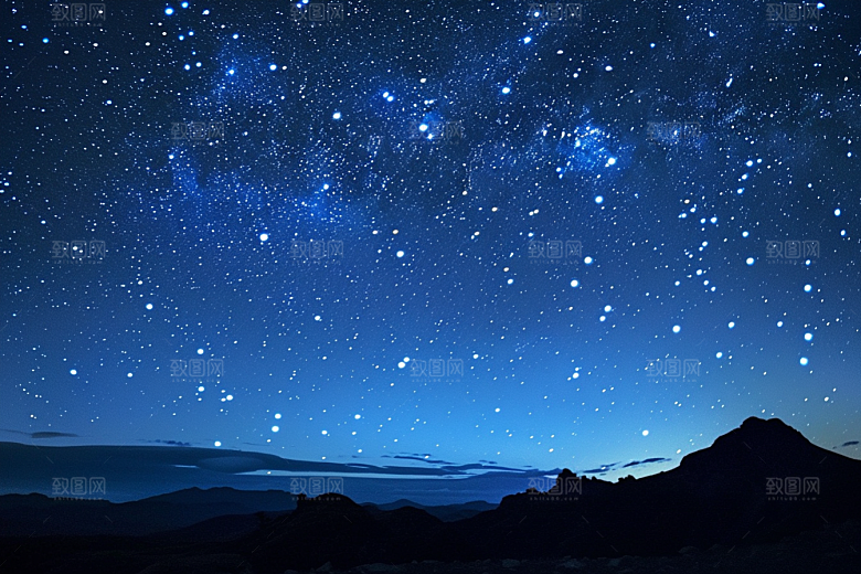 灿烂星空夜晚宇宙素材