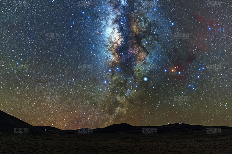灿烂星空夜晚宇宙素材